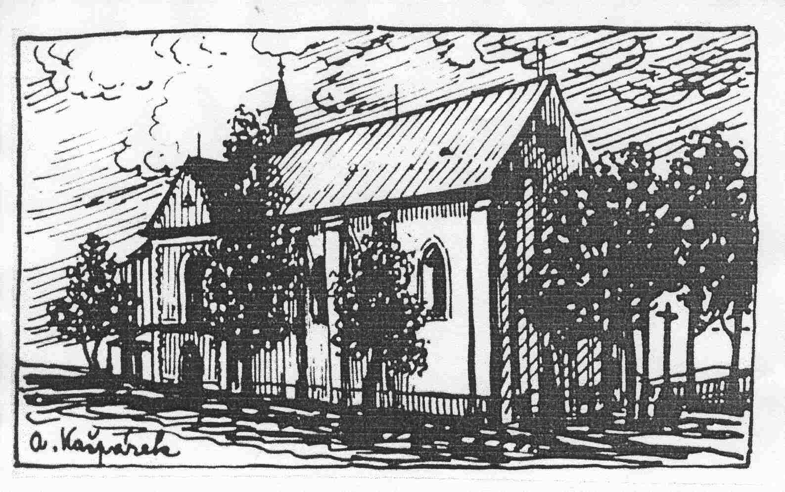 Kostel - kresba 1